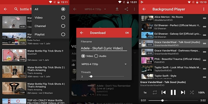 NewPipe apps para descargar videos de YouTube